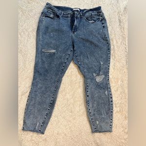 Judy Blue Plus Size 24W Lincoln Acid High Rise Skinny